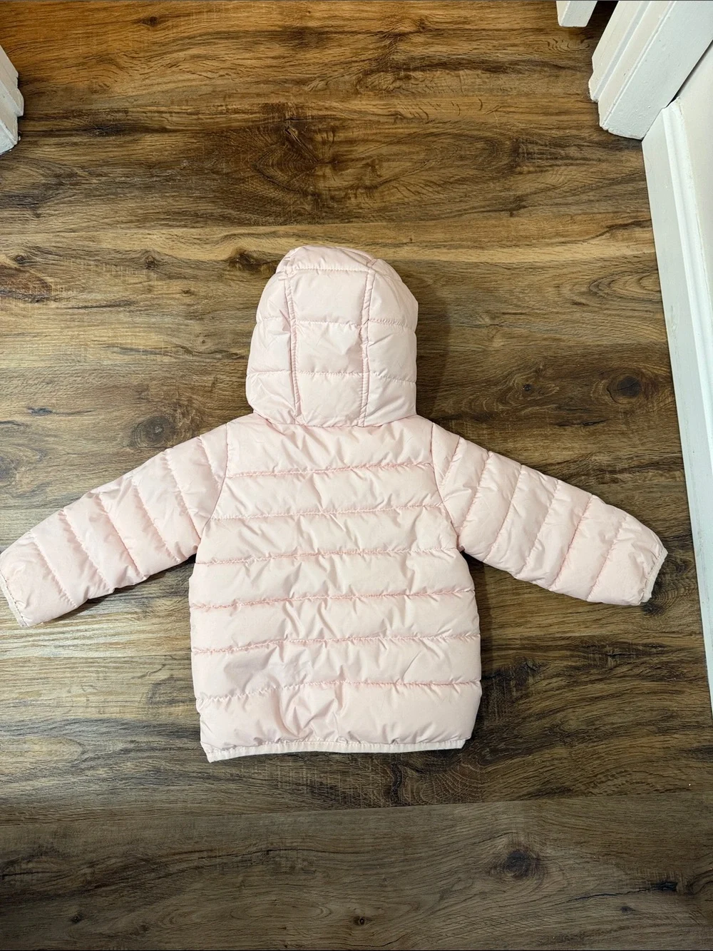 Carter's Toddler Baby Girls Light Pink Quilted Hooded Puffer - 24M - EUC